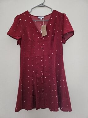 RIHOAS Red Polka Dot Women’s Mini Dress